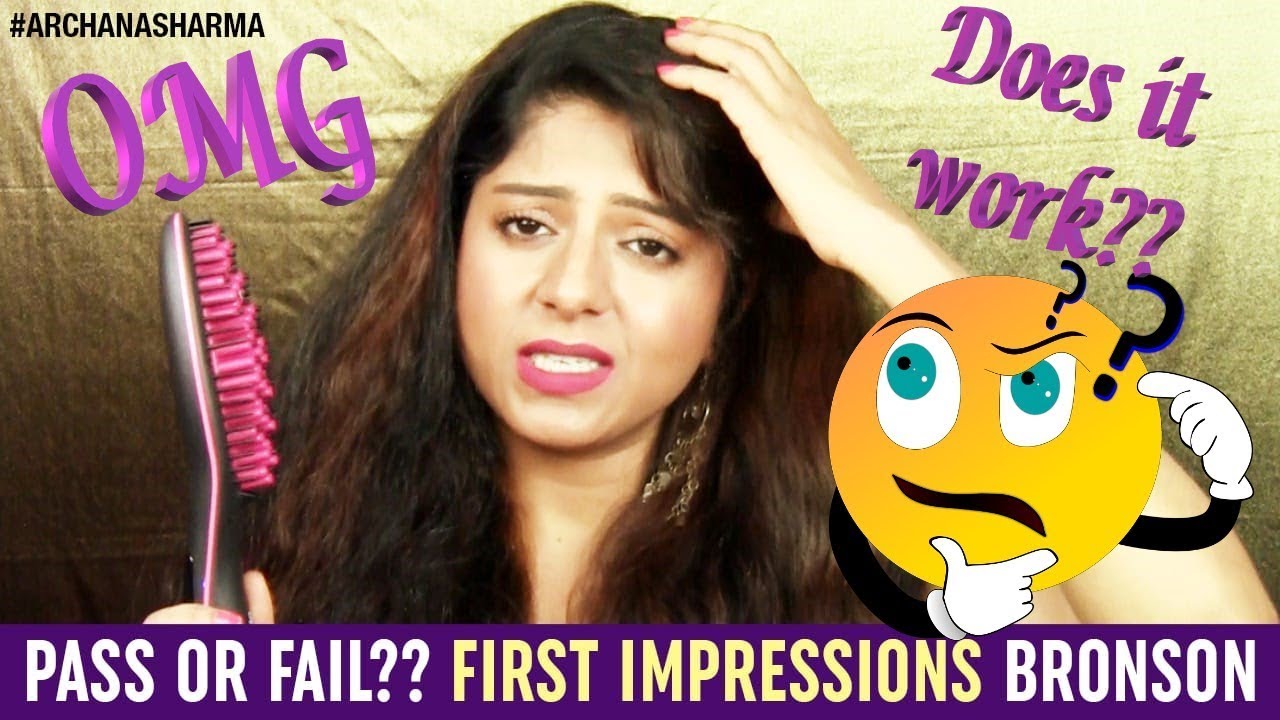 Simply Straight Ceramic Straightening Brush | Testing Straightener Brush | Archana Sharma