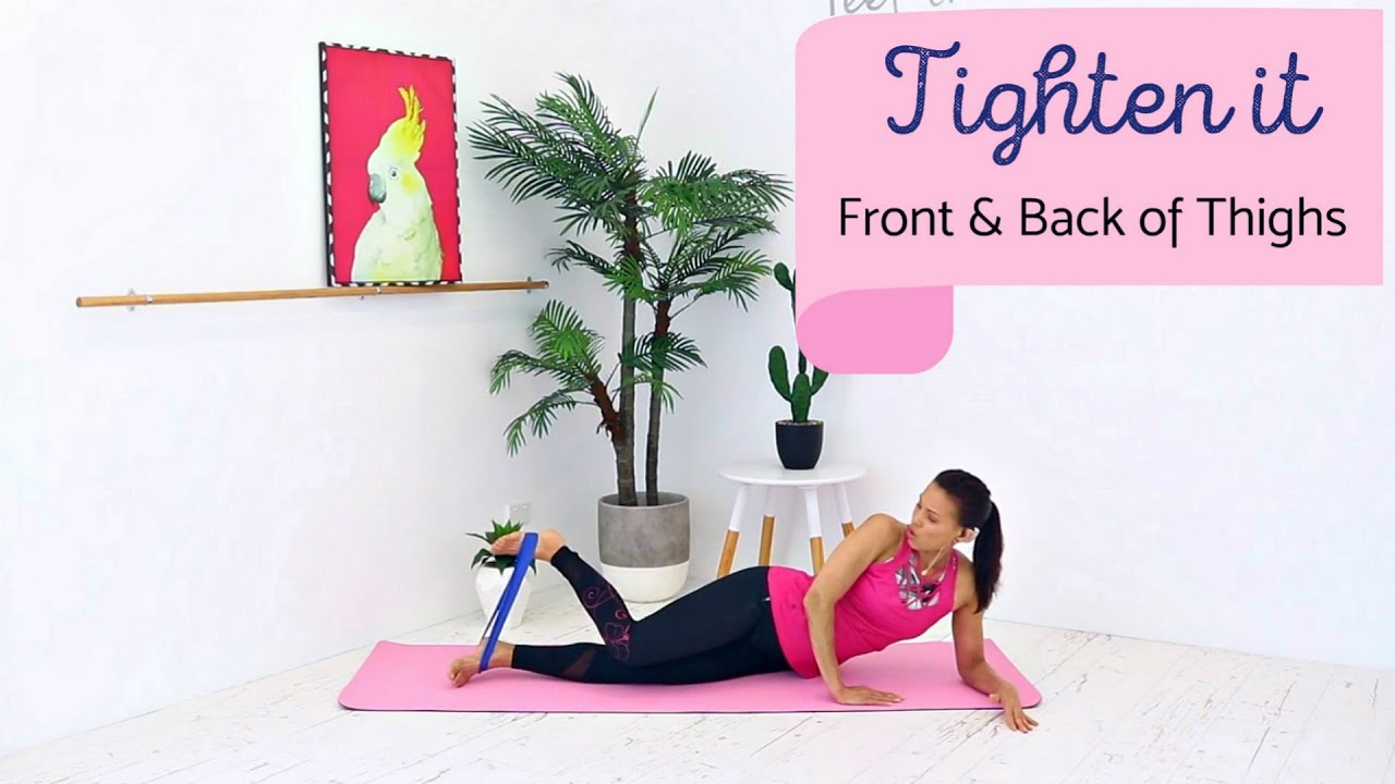 Resistance Band Loop Thigh Workout - BARLATES BODY BLITZ Tighten It Front and Back of Thighs
