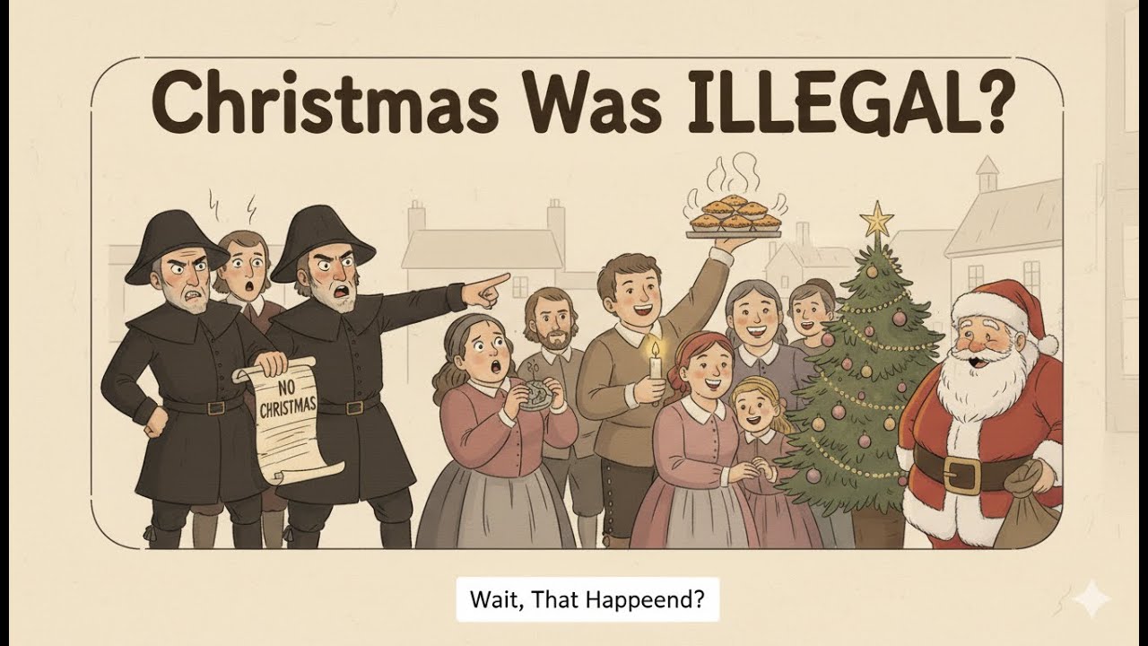 When Christmas Was ILLEGAL - The Holiday They Tried to Erase 😳 Weird History Facts