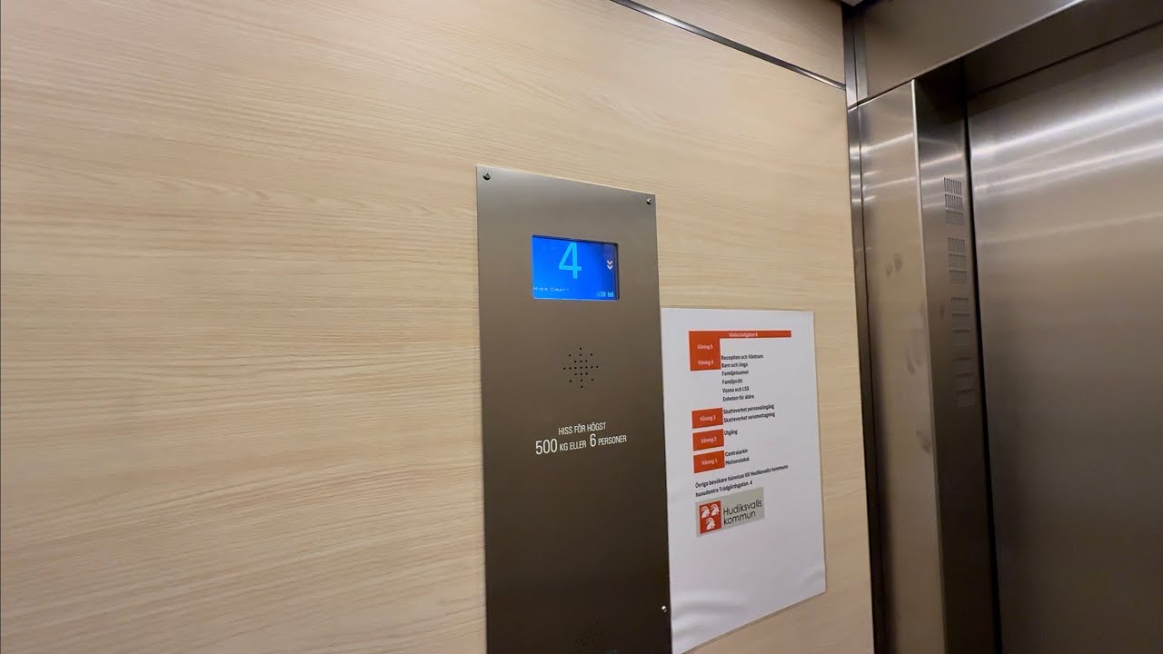 FINNISHED!!! The KONE Roped Hydraulic Elevators @ Västra Tullgatan 8, Hudiksvall, Sweden.
