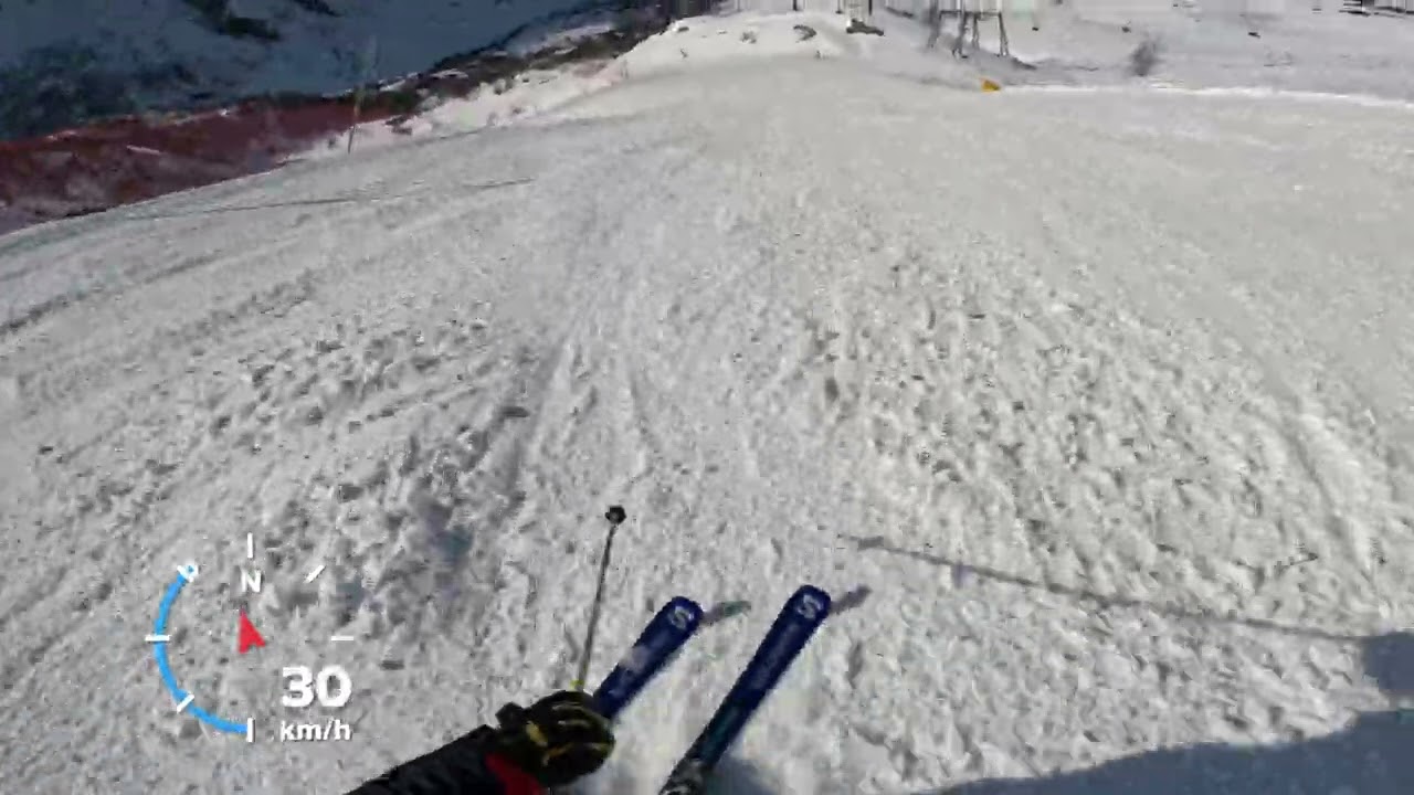 Last Run of the Trip/Season - Cervinia Cieloalto Black Run 22