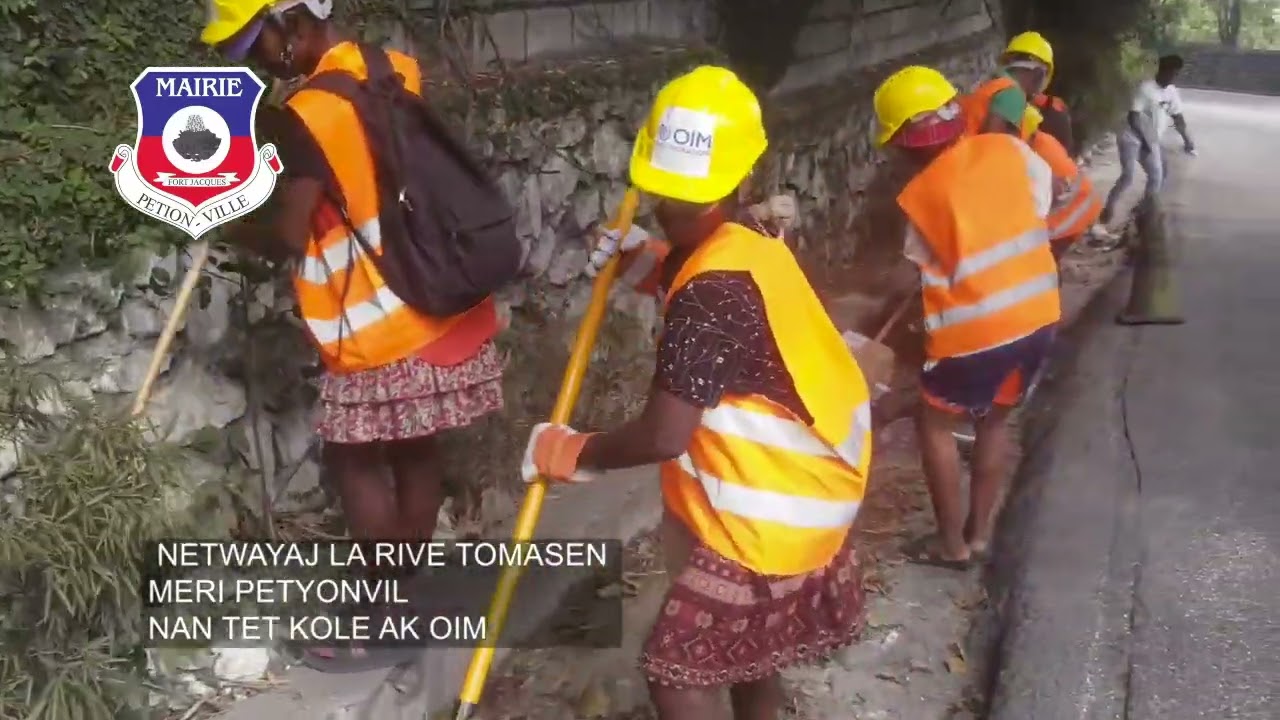 Travay kiraj kanal ak twou rego yo nan komin Petyon-vil nan kad patenarya ak OIM ap vanse 