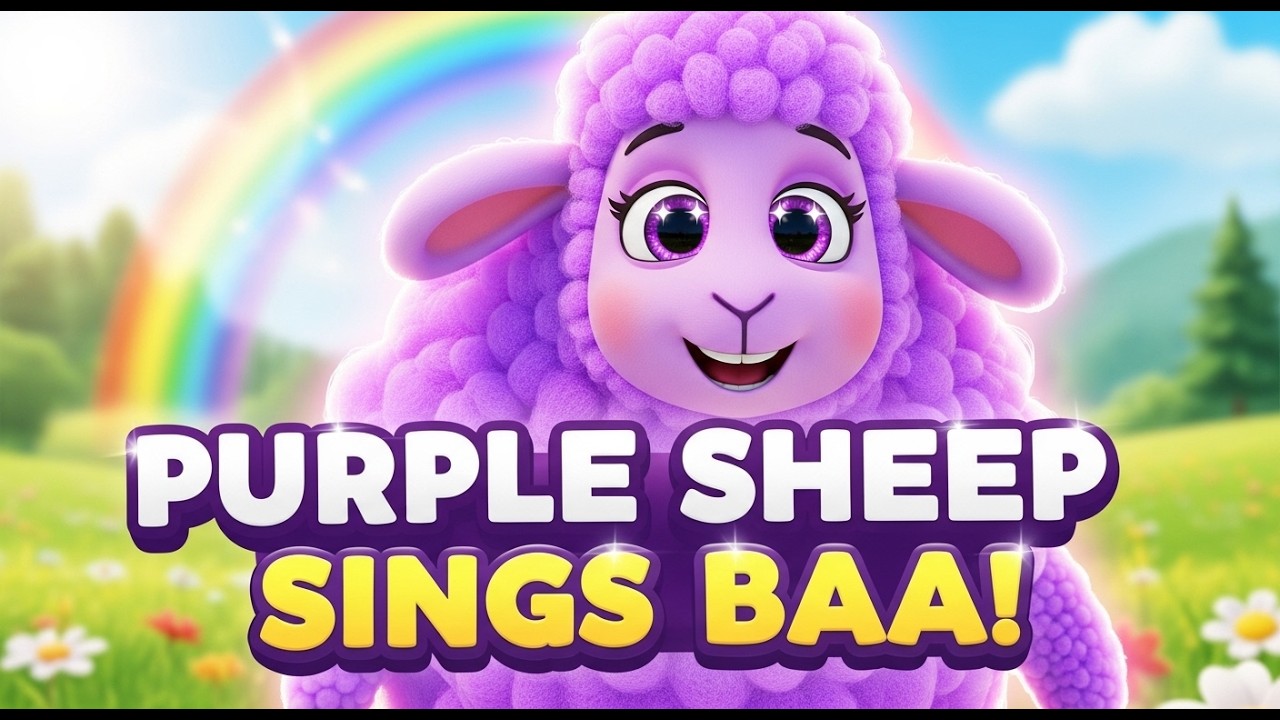 Baa Baa Purple Sheep 🐑💜 | Color Learning Nursery Rhyme for Kids