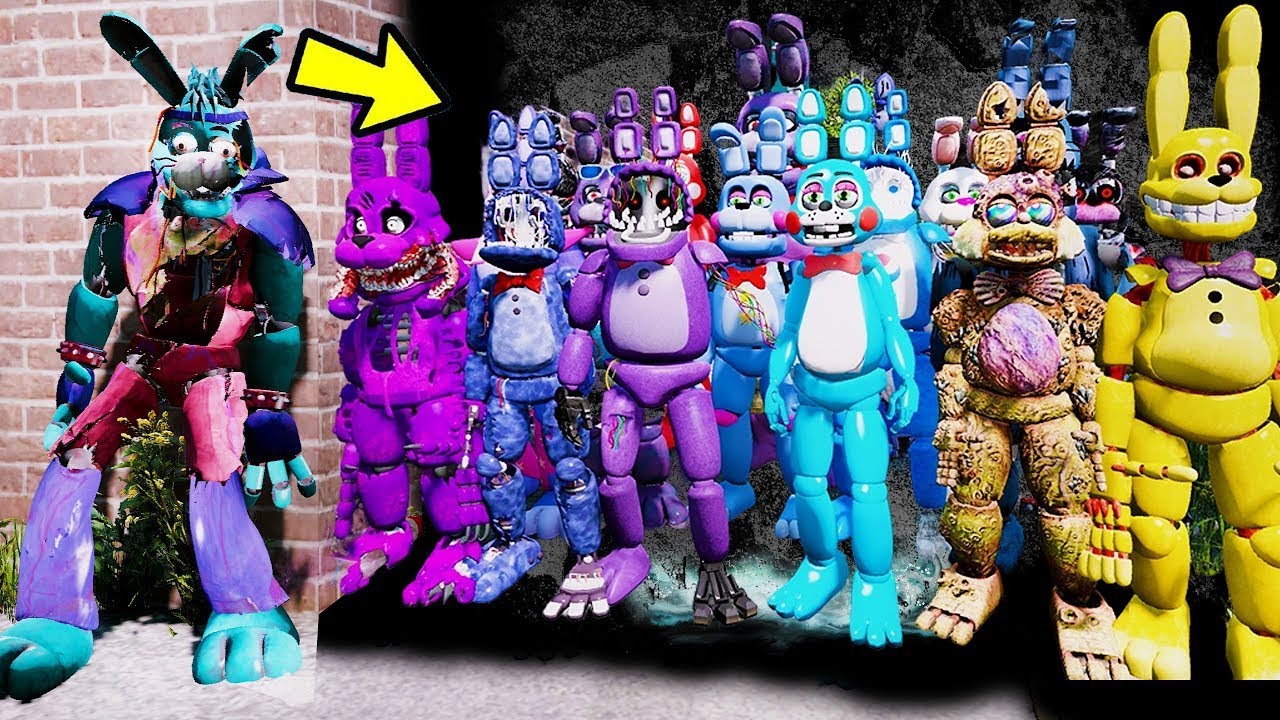 GLAMROCK BONNIE VS TODOS BONNIE ANIMATRONICS ASSUSTADORES? | GTA V Five Nights at Freddy's