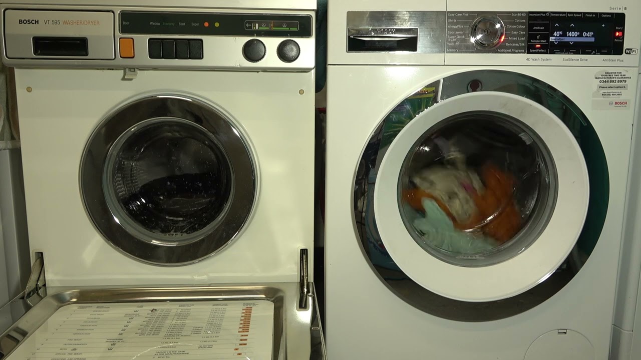 Wash Race - (1979) Vintage Bosch vs. (2020) Modern Bosch / Fine wash vs. Mixed load