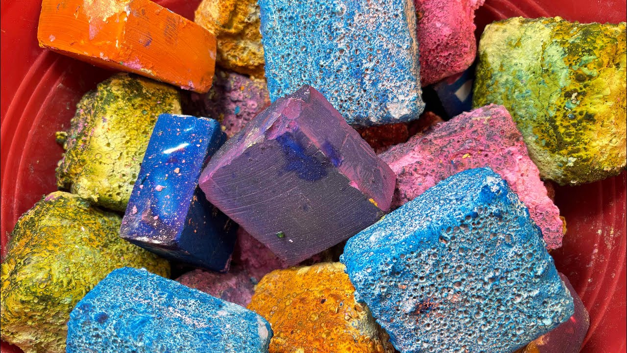 A Bucket MulticolorPasted Blocks and Dyed | Oddly Satisfying 
