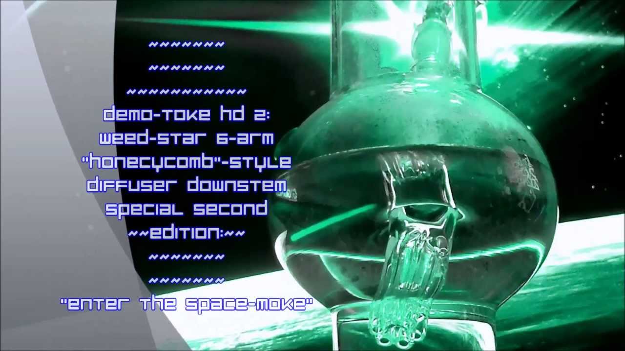 Demo-Tokes HD 2: Weed-Star 6-Arm HoneyComb Diffuser Downstem (Enhanced Special Edition)