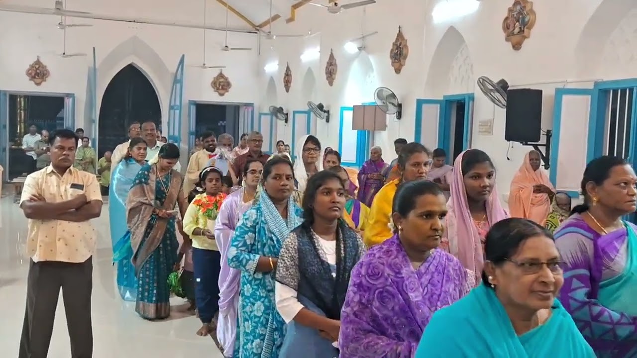Fr. Arul Rayan Birthday Mass celebration - Mass procession and Kumba Aarathi 