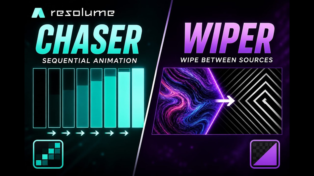 How to use Chaser4 and wiper with Slice Edge in Resolume Arena