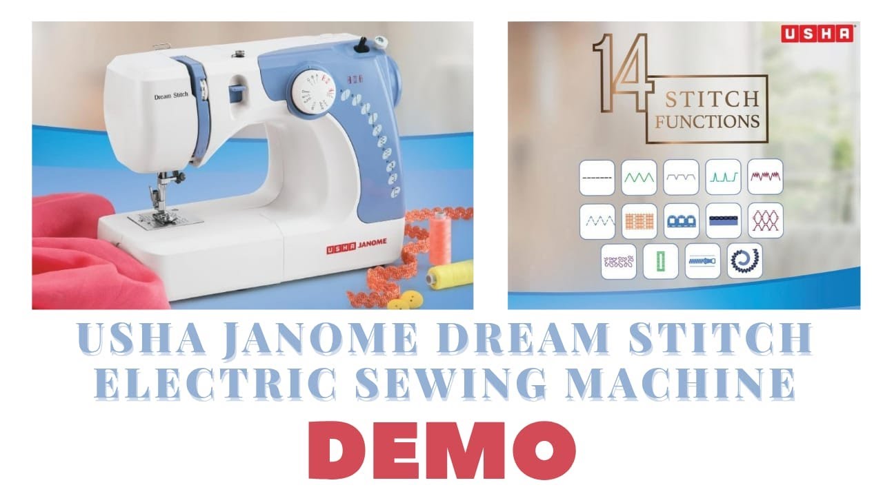 UNBOXING and DEMO | Usha Janome Dream Stitch Automatic Zig-Zag Electric Sewing Machine | ₹ 10,000/-