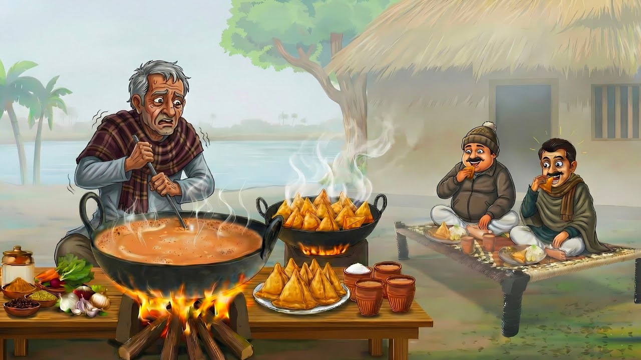 ठंड में तालाब किनारे गरीब चाय समोसे वाला | Gareeb Chai Samosa Wala Hindi Kahani | Moral Stories