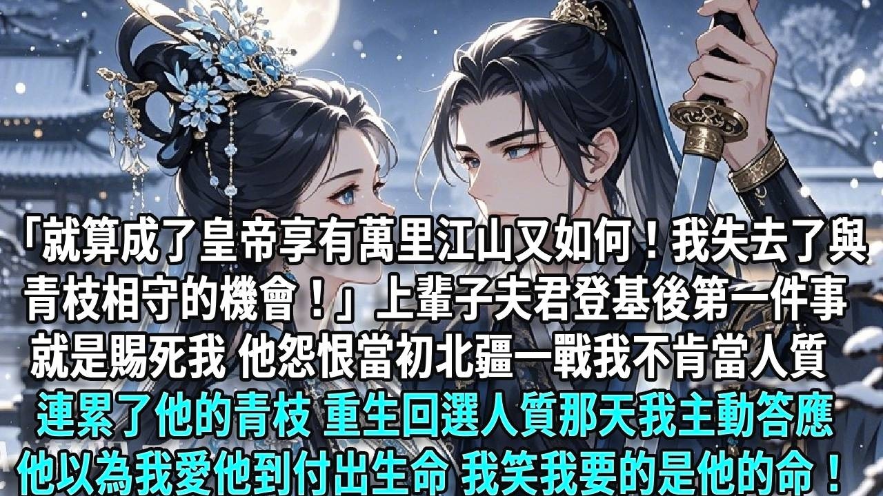 「就算成了皇，享有萬里江山又如何！我可是失去了與青枝相守的機會！」上輩子夫君登基後第一件事就是賜死我，他怨恨當初北疆一戰我不肯去當人質，連累了他的青枝。重生回選人質那天，我主動答應，他以為我愛他能付出