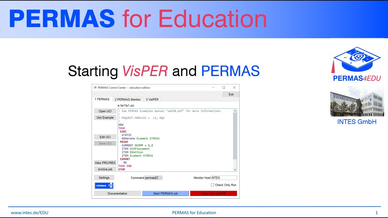 Tutorial Starting VisPER and PERMAS