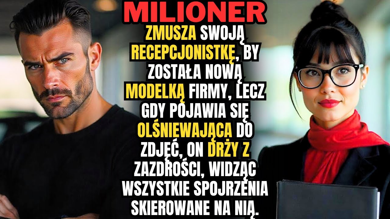 MILIONER zmusza swoją RECEPCJONISTKĘ do pozowania, lecz DRŻY z ZAZDROŚCI, widząc ją OLŚNIEWAJĄCĄ.