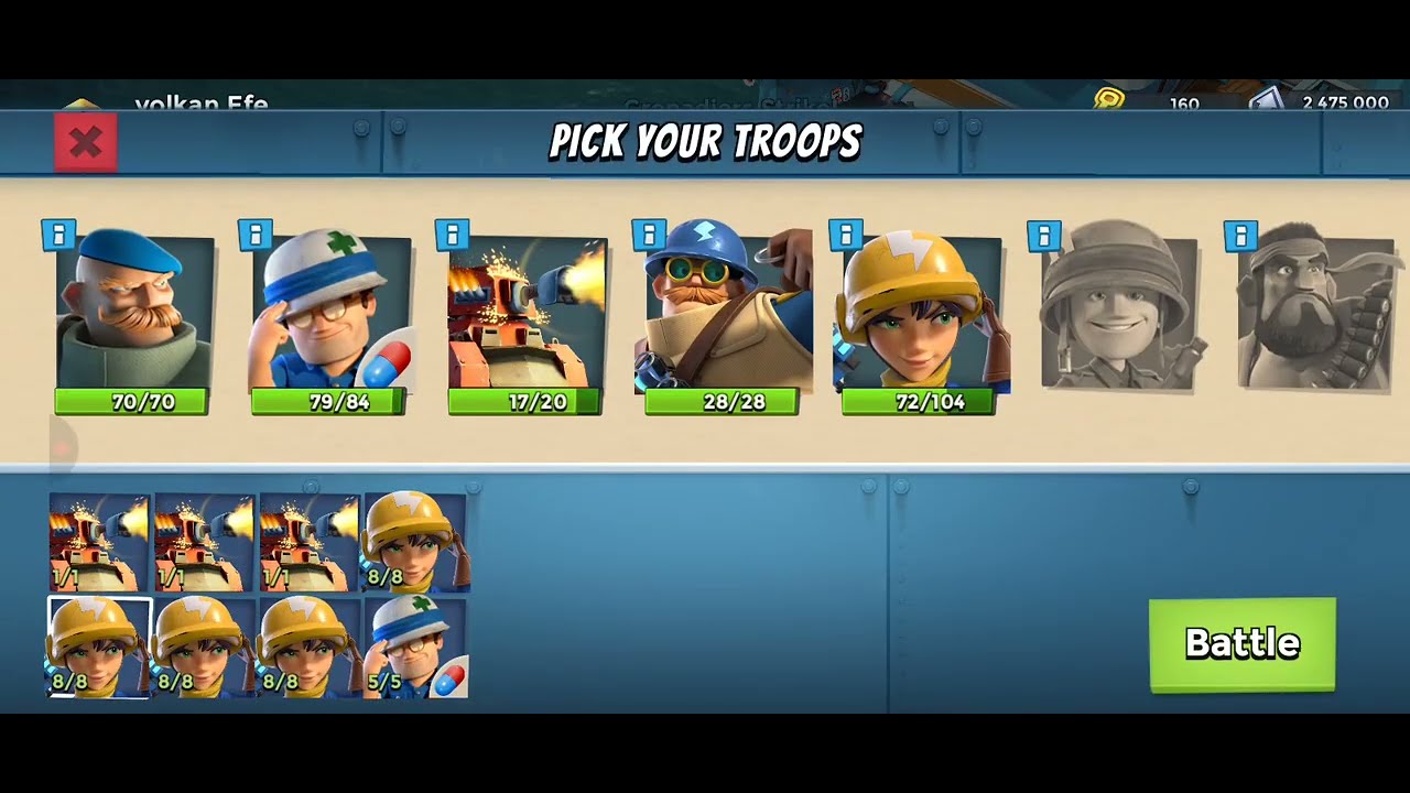 Boom Beach Warships Season 81 [ 5ER Final Attacks. Next 6 ER.]