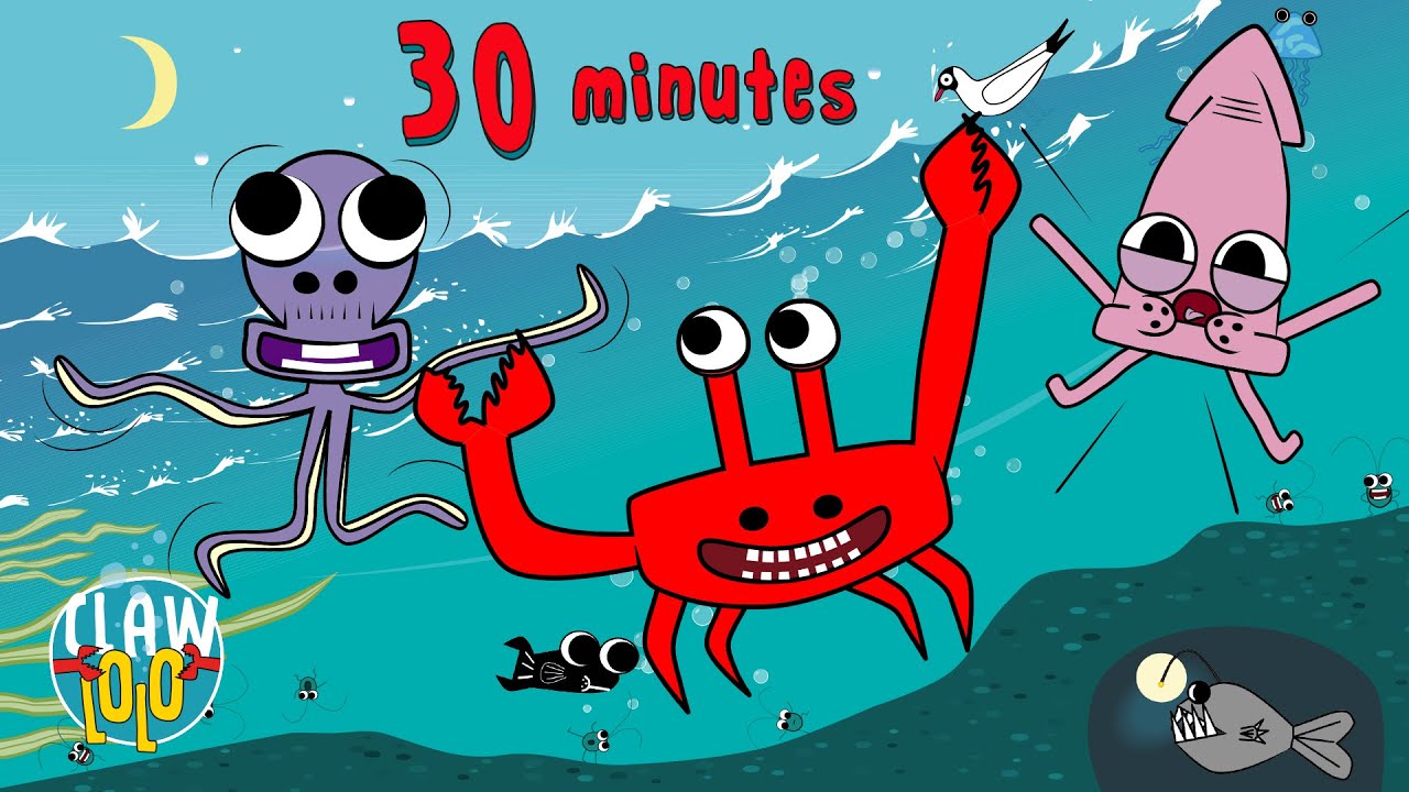Dancing and Singing in the Ocean! 🤿 Clawlolo 🦀🎶 Fun Music for Kids 🎶😜