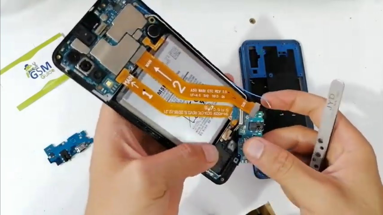 samsung A50 // A30 How to fix charging port | Replace Charging connector & Solution Charging problem