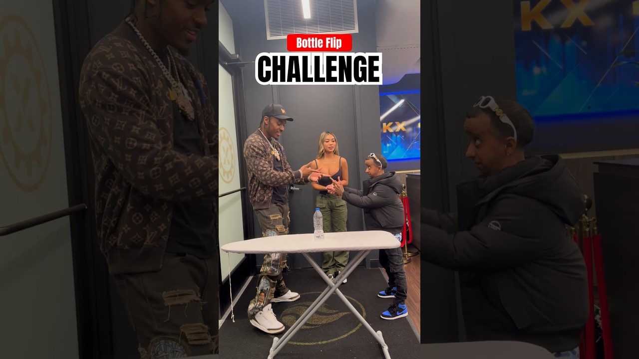 New Bottle Flip Challenge @babyalien1111 @Vietbunnyyy #funny #aliengang #yardyland