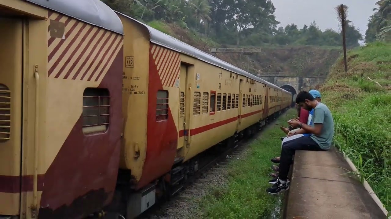 Kanniyakumari - Punalur Passenger (56706) entering rail tunnel near Balarampuram