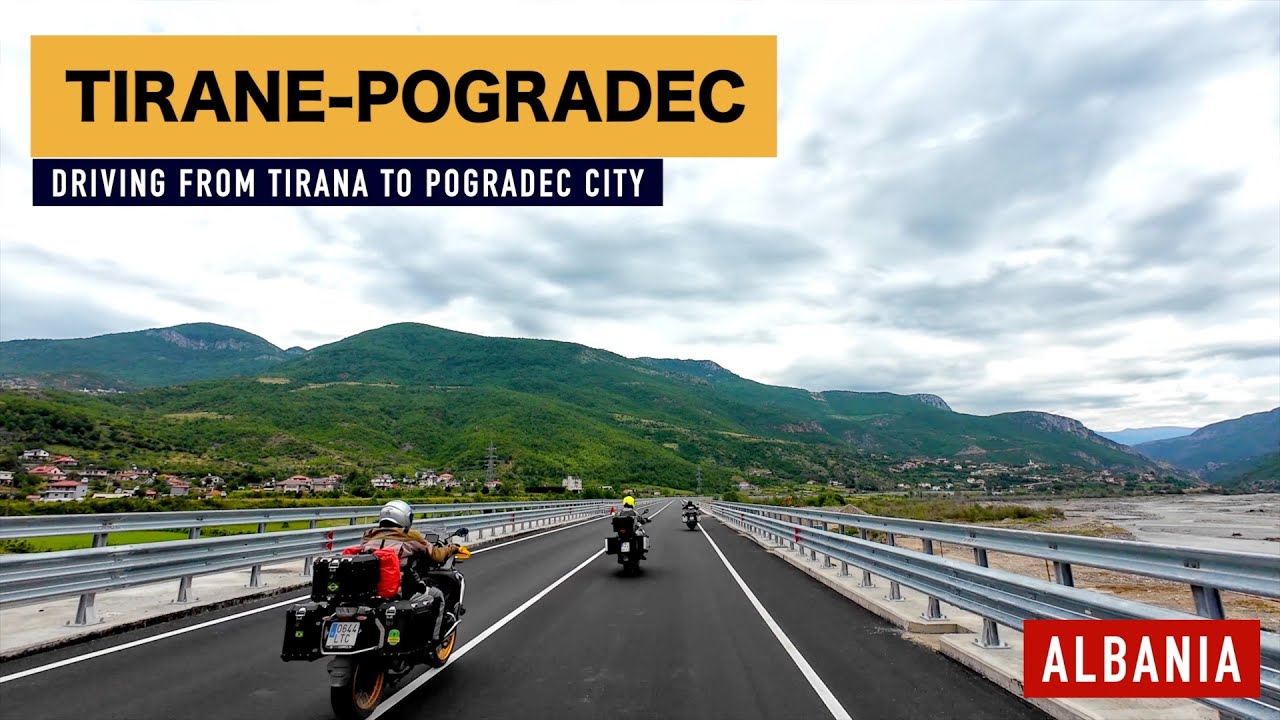 TIRANE - POGRADEC, DRIVING REAL TIME FROM TIRANA TO POGRADEC [4K]