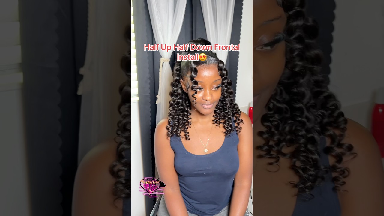 Half up Half Down Frontal Install😍 