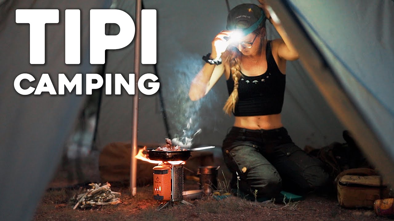 CAMPING in our NEW TIPI // Bike Packing
