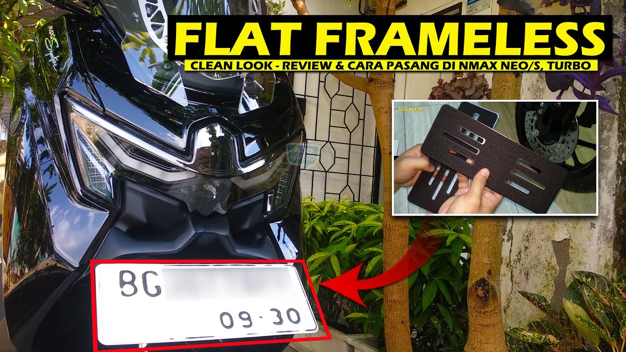 Review dan Cara Pasang Plat Nomor Frameless Tanpa Baut Tanpa Dibolongi di Nmax Neo S - Clean Looks