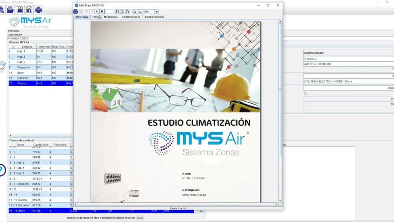 Software MYSDraw - Software para Cálculo de Instalaciones de Climatización