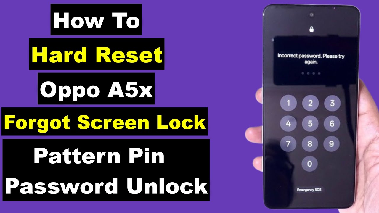 Hard Reset Oppo A5x | Oppo A5x Reset Screen Lock | Oppo A5x Pattern Pin Password Fingerprint Unlock