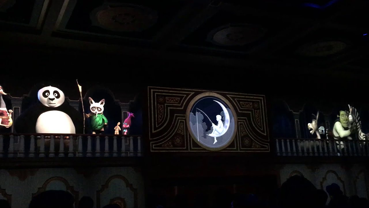 Dreamworks Theater preshow at Universal Studios Hollywood (2/14/2020)