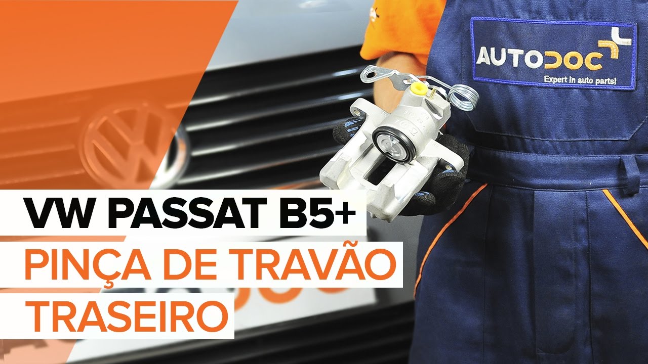 Como substituir uma pinça de travão traseirono VW PASSAT B5+  [TUTORIAL]