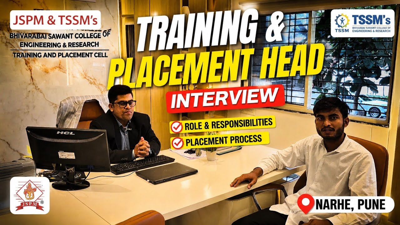 Training & Placement Head Interview | JSPM & TSSM Narhe | Placement Reality 2026 #jspm #placement 