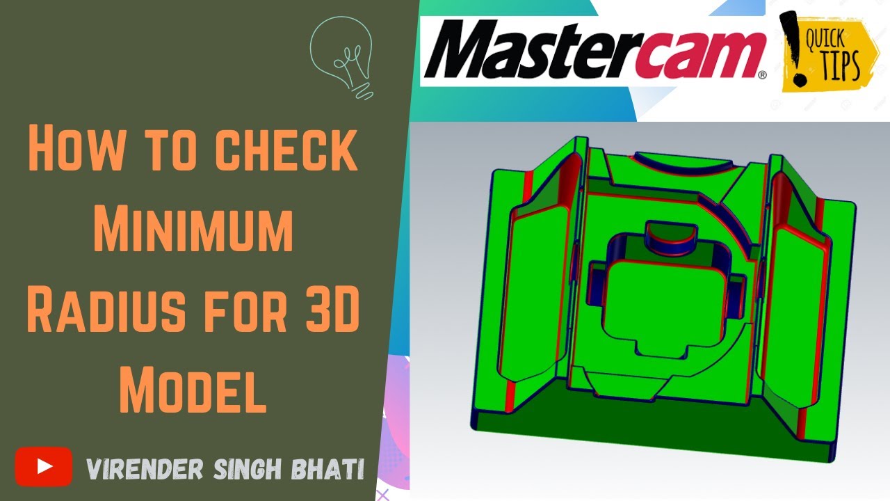 How to check Minimum radius in Mastercam || Quick Tips || How to learn Mastercam beginners