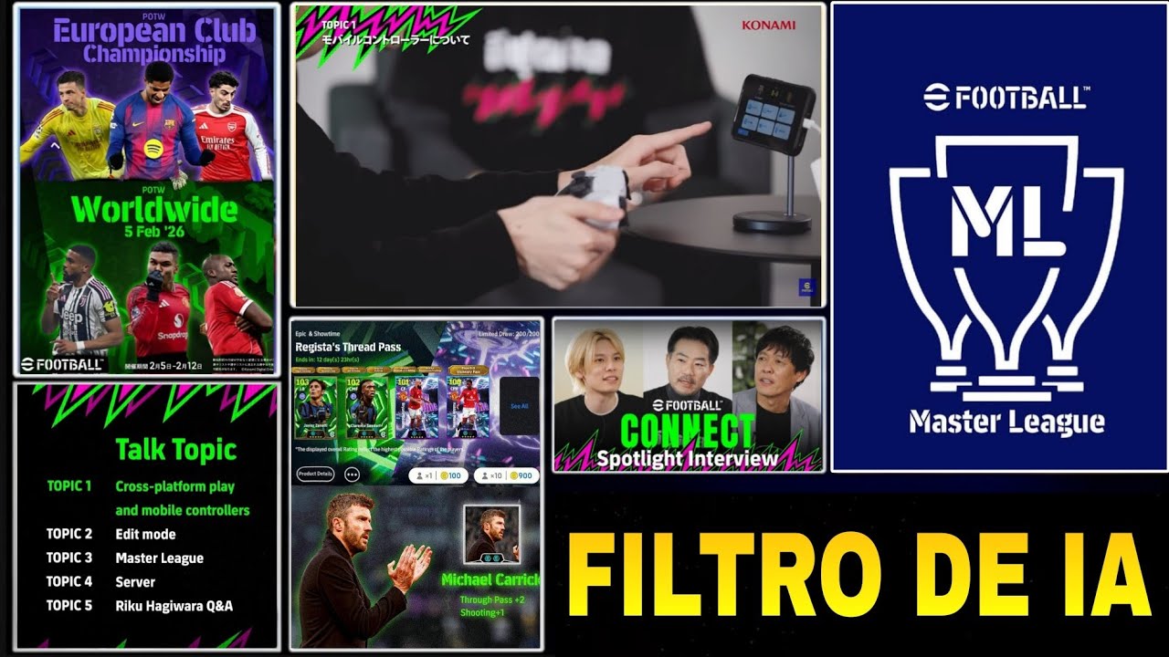 🤯 INCRÍVEL 😍 FILTRO DE IA ✅ MASTER LEAGUE ✅ SUPORTE A GAMEPAD ✅ TUDO CONFIRMADO NO EFOOTBALL 2026 🚨