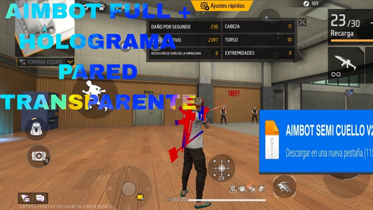 NUEVO AIMBOT CUELLO BRUTAL MÁS HOLOGRAMA Y PARED TRANSPARENTE 