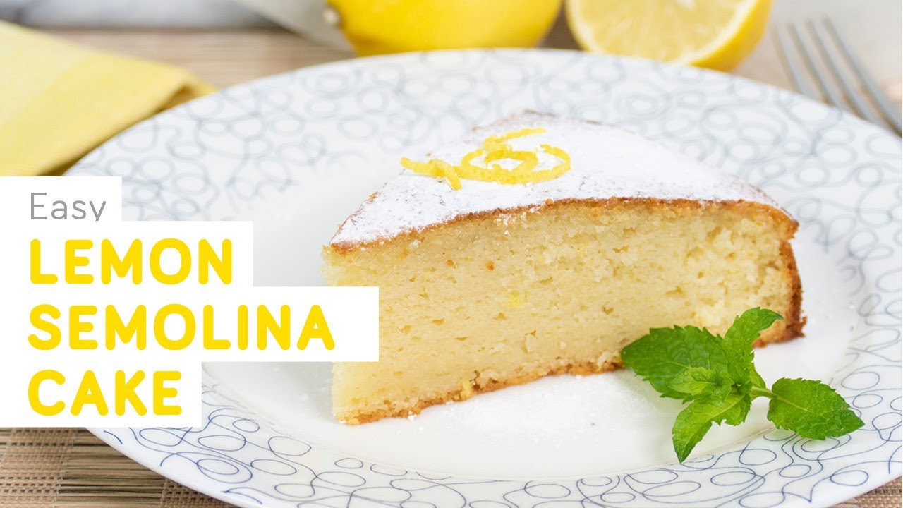 Easy lemon semolina cake recipe - vegan