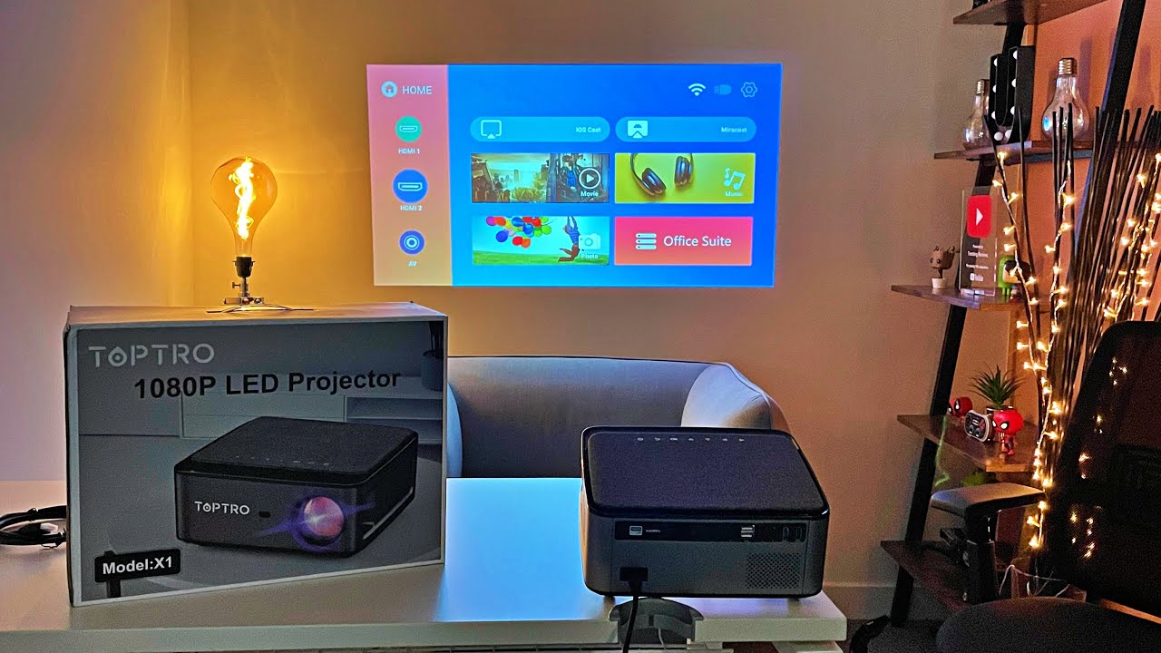My Home Cinema Setup! Toptro X1 1080p LED Projector Review!