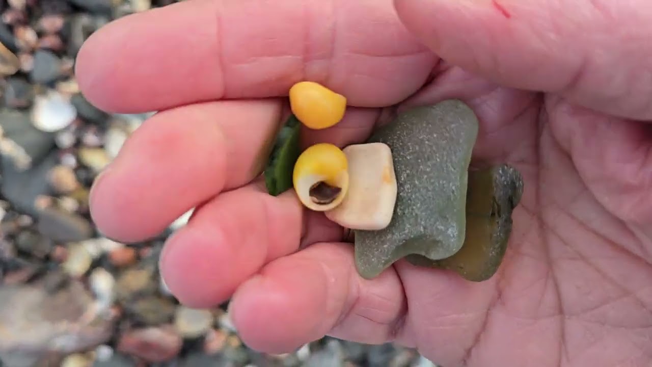 Sea Glass Ireland beachcombing for seaglass in Bangor Co Down on 20th January 2025