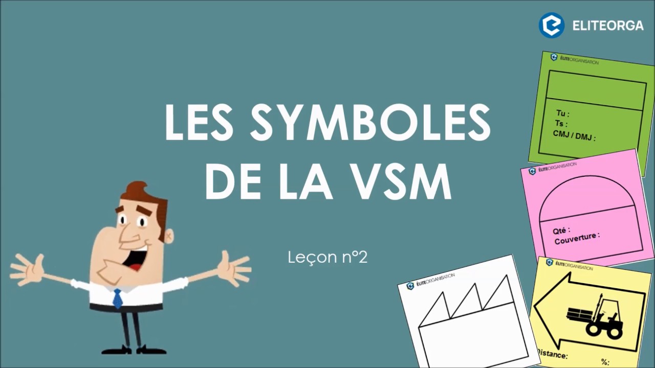 Lean Management by ELITEORGA - Leçon symboles VSM : Value Stream Mapping