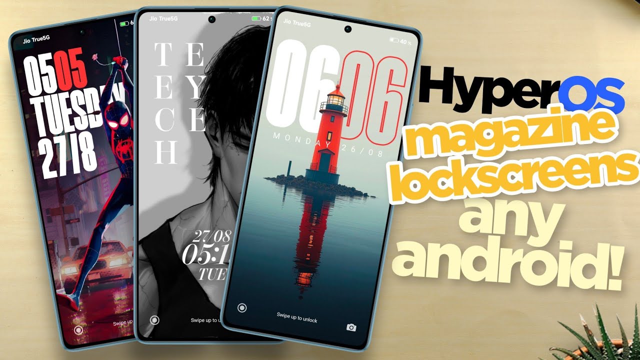 Получите экраны блокировки HyperOS «Журнал» на любом Android-устройстве [НАСТРОЙКА KLCK]