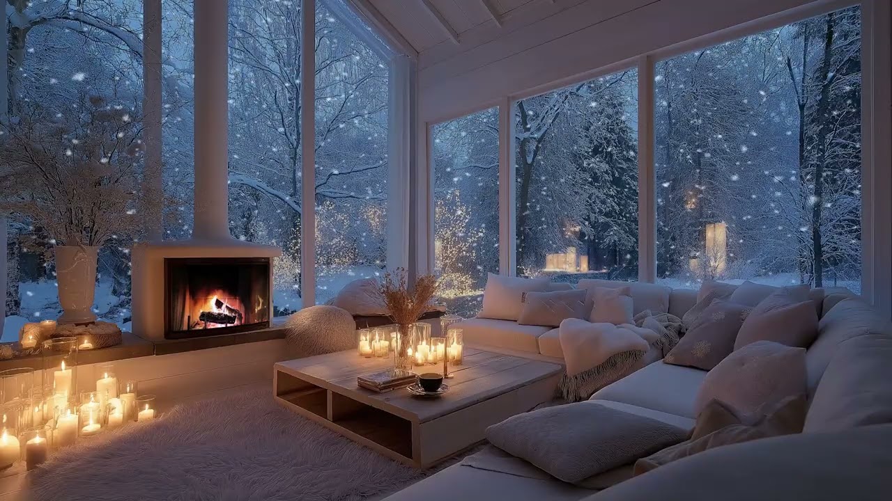 Winter Snow Ambience ❄️ 3H Relaxing Piano Music for Study, Concentration & Anxiety Relief