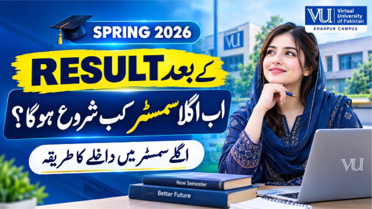 Next Semester Kab Shuro hoga?  Result k baad Next semester me admission kesy hoga ? @VUkhanpur