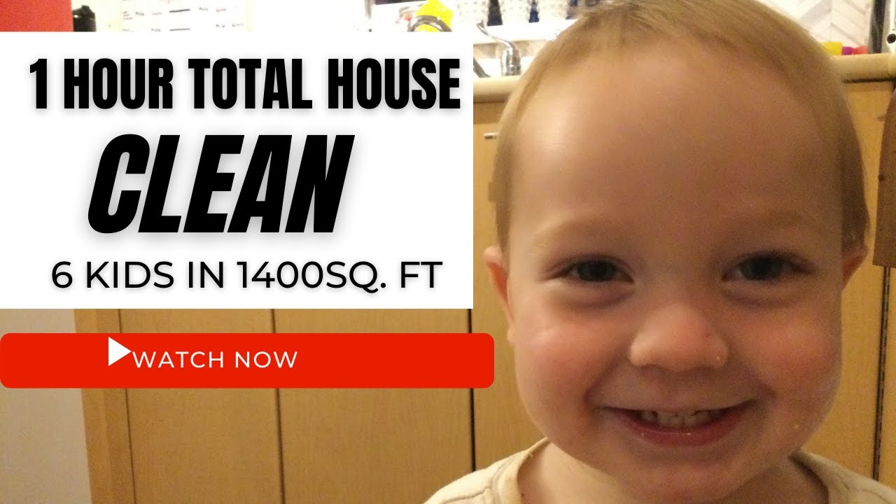 1 Hour Total House Clean I Large Minimalist Family in 1400sq. Ft l Calorie Burn!