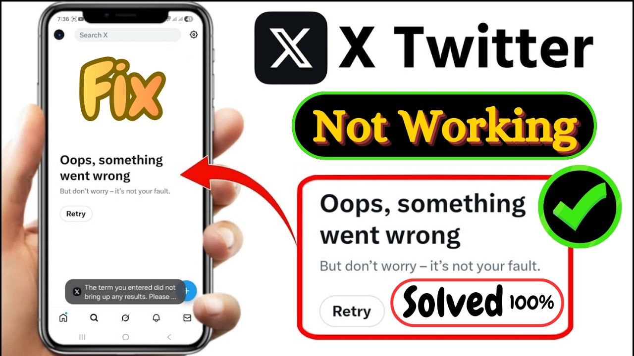 Fix X Twitter Not Working Today | X Twitter Server Down & Error Solution 100% Working