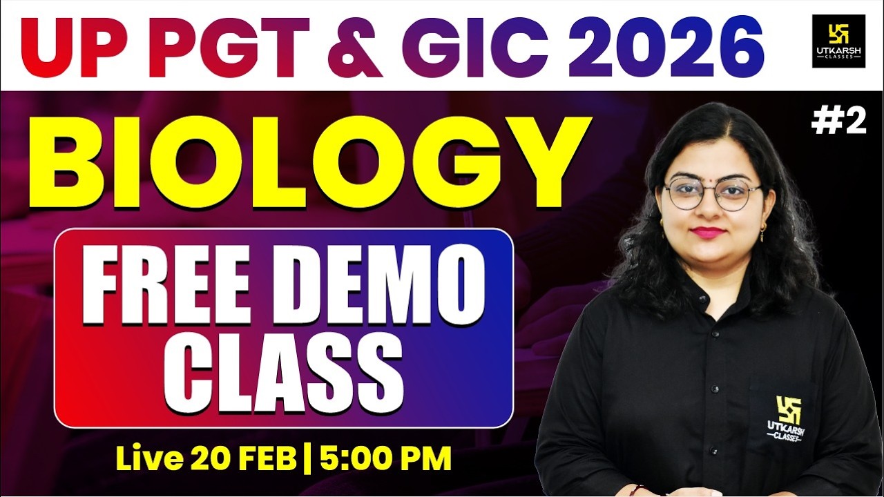 Biology | UP PGT & GIC 2026 | Free Demo Class | By Neelam Ma'am