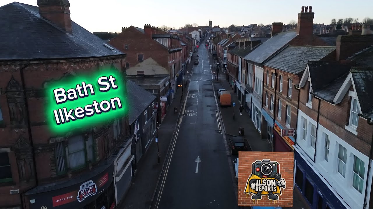 4k Drone Footage Bath Street Ilkeston 14th February 2026 