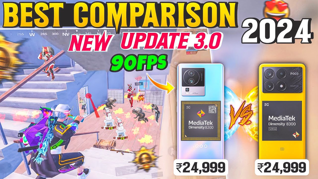 See the Epic FPS Battle🔥Poco X6 Pro vs Iqoo Neo 7 BGMI Test