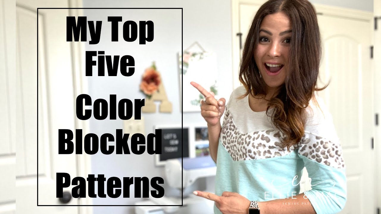 My Top Five Easy Color-Blocked Top Sewing Patterns
