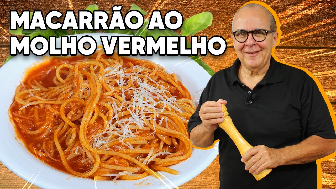 MACARRÃO COM MOLHO VERMELHO MAIS SIMPLES QUE VOCÊ JÁ FEZ! PRONTO EM 10 MINUTOS! - CHEF TAICO