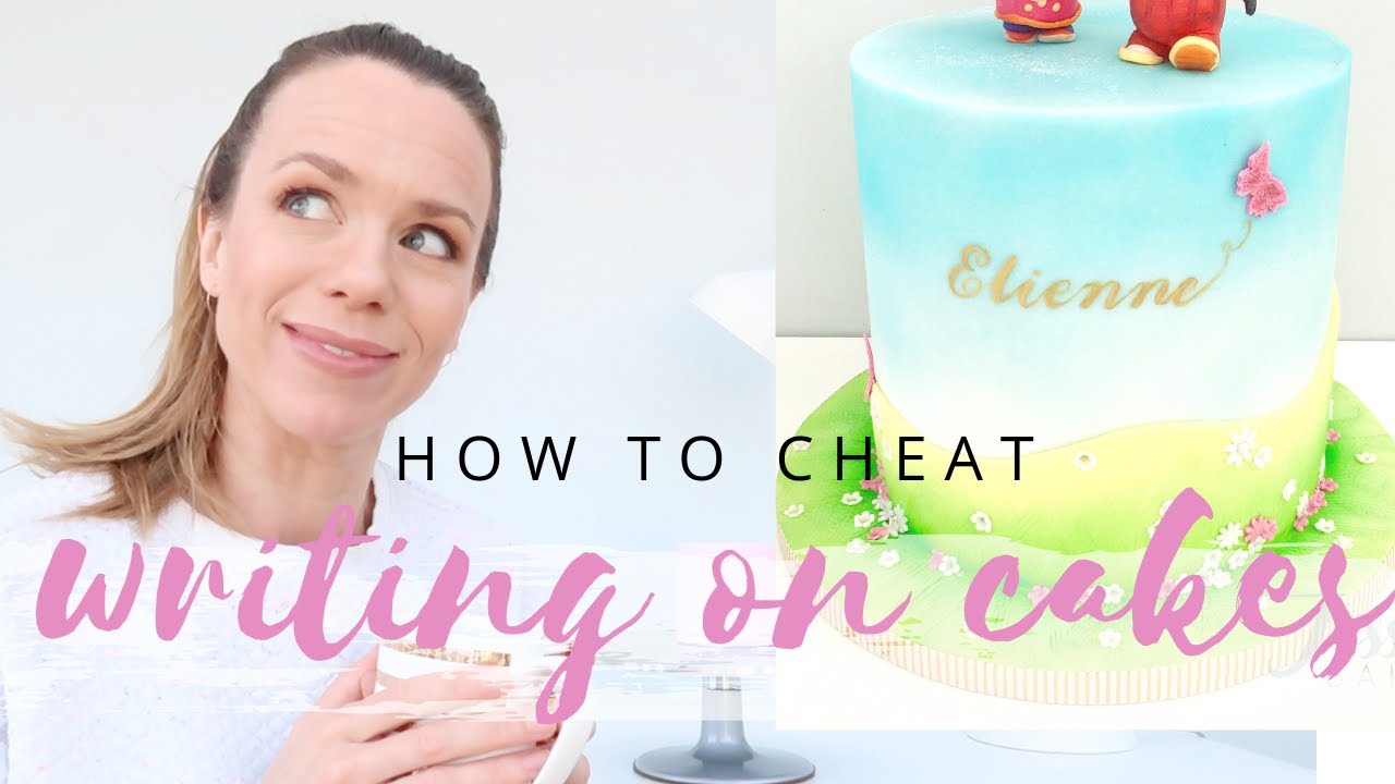 Handwritten Font on Cakes By Hand | Cheats Writing Calligraphy on Cakes! | No templates!